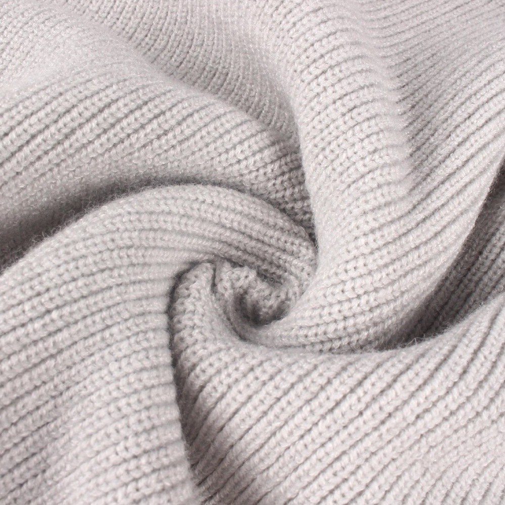 🆕🔥V Neck Tie Belt Sweater Dress Light Gray - Picture 7 of 7